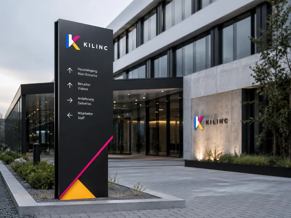Beschilderung für Fassade, Orientierung und Außenwerbung von KILINC.